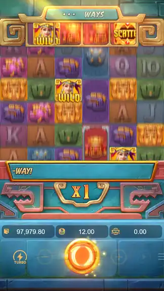 Treasures of Aztec session - spin 1573, final balance 97,967.8 credits